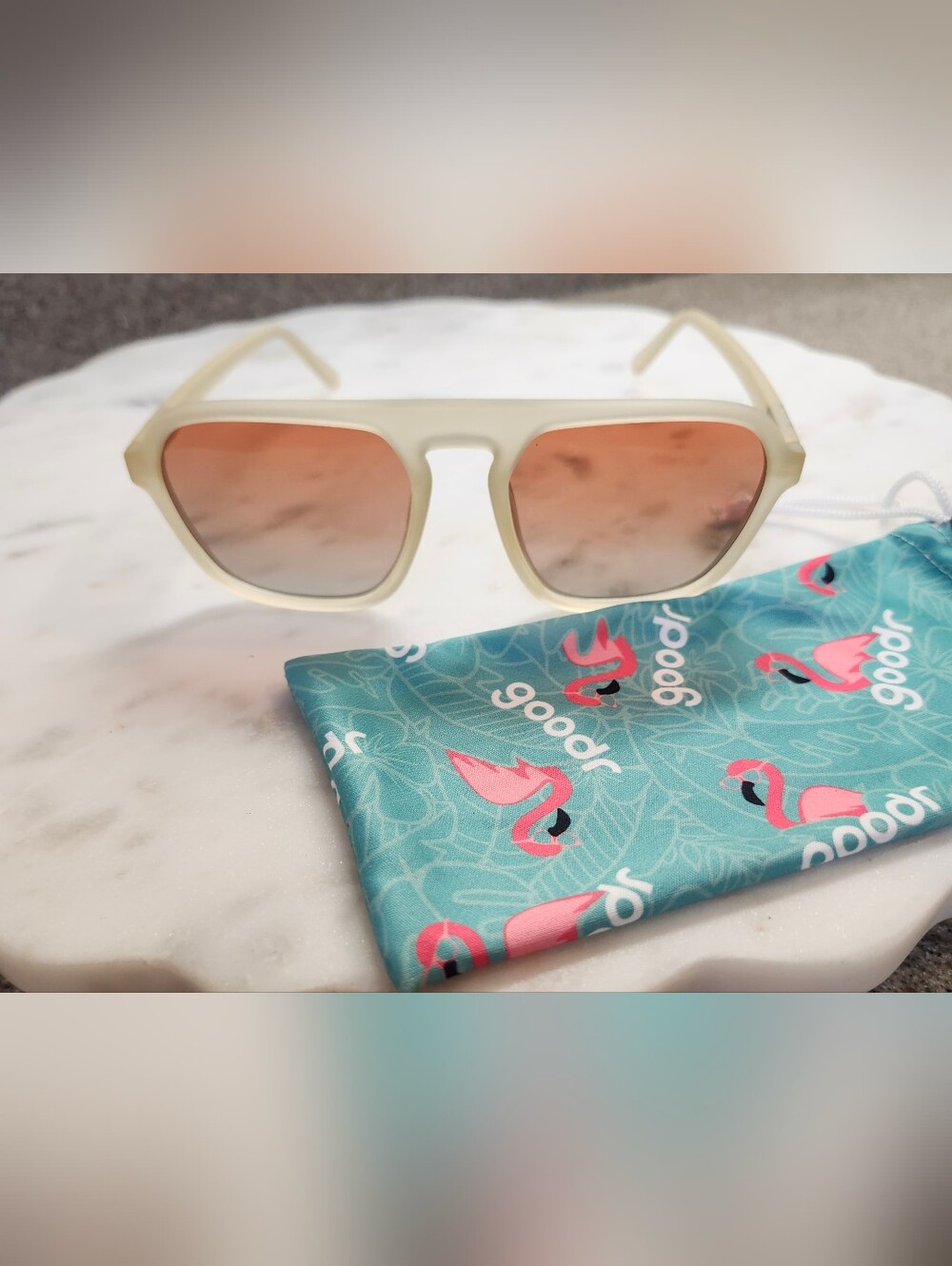 Goodr Impromptu Disco Nap Ivory Sunglasses